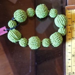 Bracelet green beads new with tag